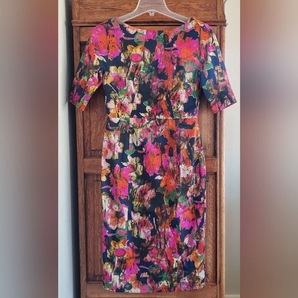 ERDEM Dresses & Skirts - ERDEM MELANIE SCOOPBACK YSTAD FLORAL 3/4 SLEEVE PENCIL DRESS UK10/US6 NWOT